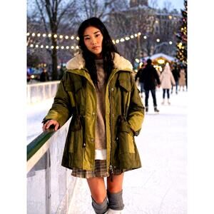 Free People We The Free Pieces of Me Parka Sage size M